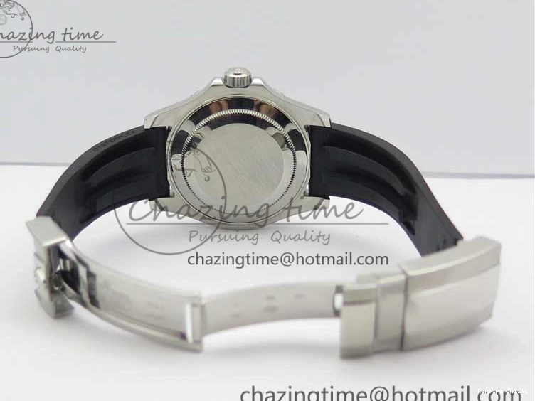 0416 Yacht-Master 116655 ARF SS Custom Made Black Ceramic Bezel on Oysterflex Rubber Strap A HighPerformance 3064